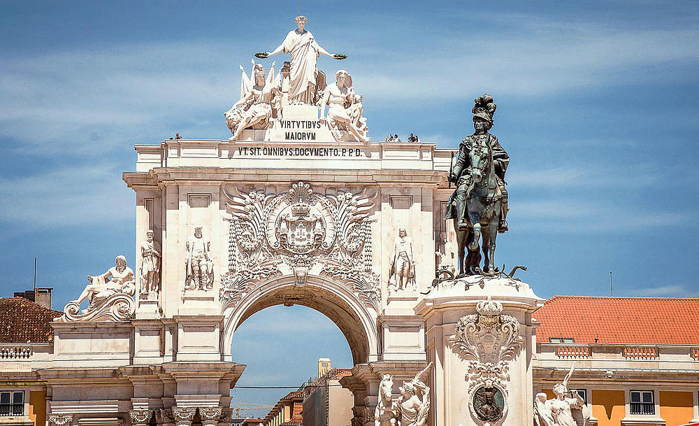 Oberer Part des Arco da Rua Augusta.