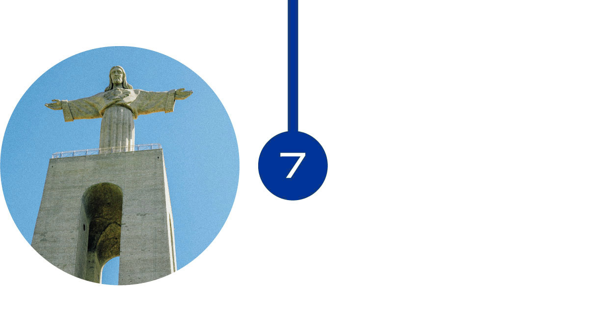 POI Nummer 7: Die Statue des Cristo Rei.
